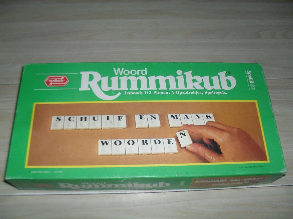 Woord Rummikub grote doos, Een of twee spelers, Ophalen, Gebruikt, Goliath