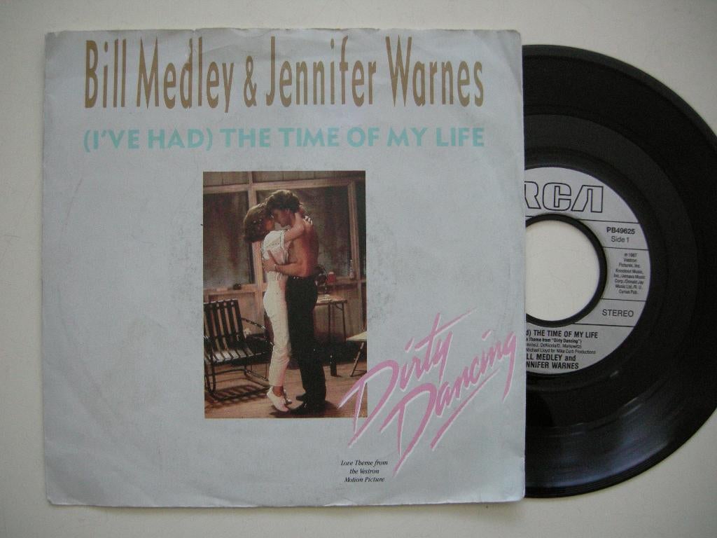 Bill Medley & Jennifer Warnes The Time Of My Life -7'' vinyl, Cd's en Dvd's, Vinyl Singles, Ophalen, 7 inch, Single, Zo goed als nieuw