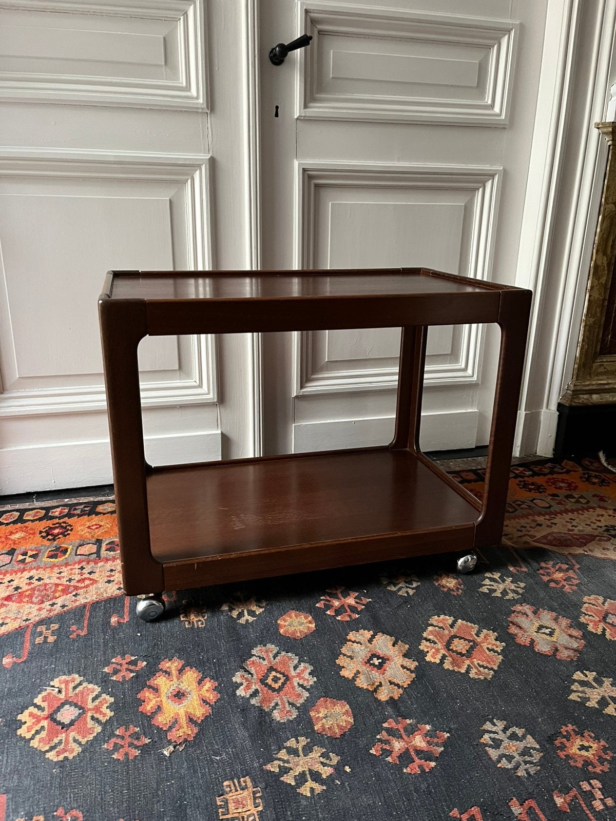 VINTAGE RETRO DEENS TROLLEY TAFEL BIJZETTAFEL, Huis en Inrichting, Ophalen, 50 tot 100 cm, Zo goed als nieuw, 25 tot 50 cm