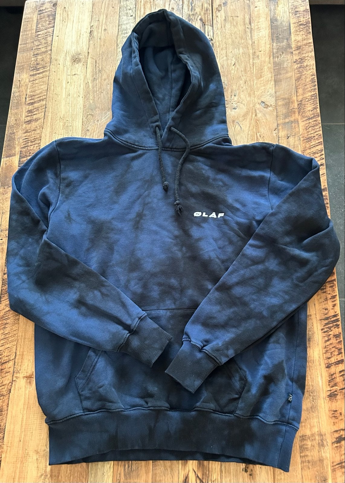 Olaf Hussein Hoodie Zwart/Donkerblauw, maat S, Kleding | Heren, Ophalen of Verzenden, Zo goed als nieuw, Maat 46 (S) of kleiner