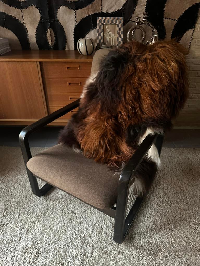 Ijslandse schapenvacht - gevlamd bruin 120 cm XL, Nieuw, Ophalen of Verzenden, X, X