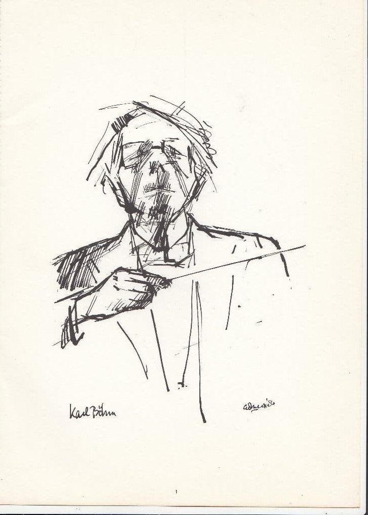 Ad Merx litho Karl Bohm, Ophalen of Verzenden