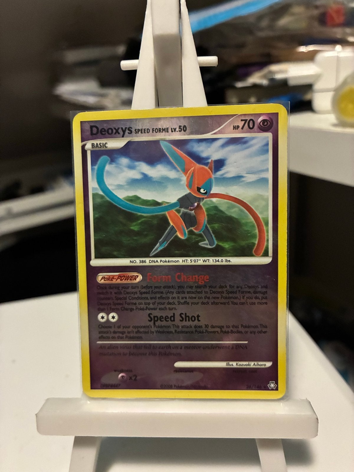 Deoxys Speed Forme reverse holo-GD, Ophalen, Zo goed als nieuw, Losse kaart