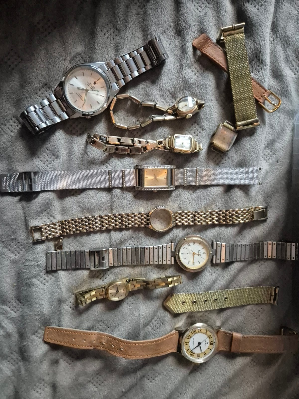 Diverse oude Horloges, Verzenden, Gebruikt, Staal, Overige merken