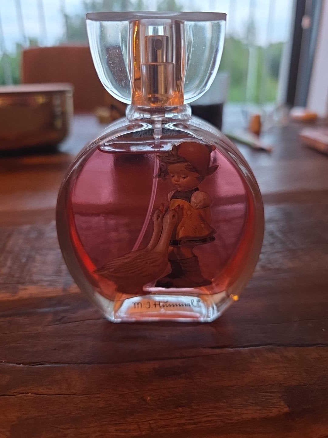 Vintage M.J. Hummel parfumflesje met gansjes, Ophalen of Verzenden, Zo goed als nieuw