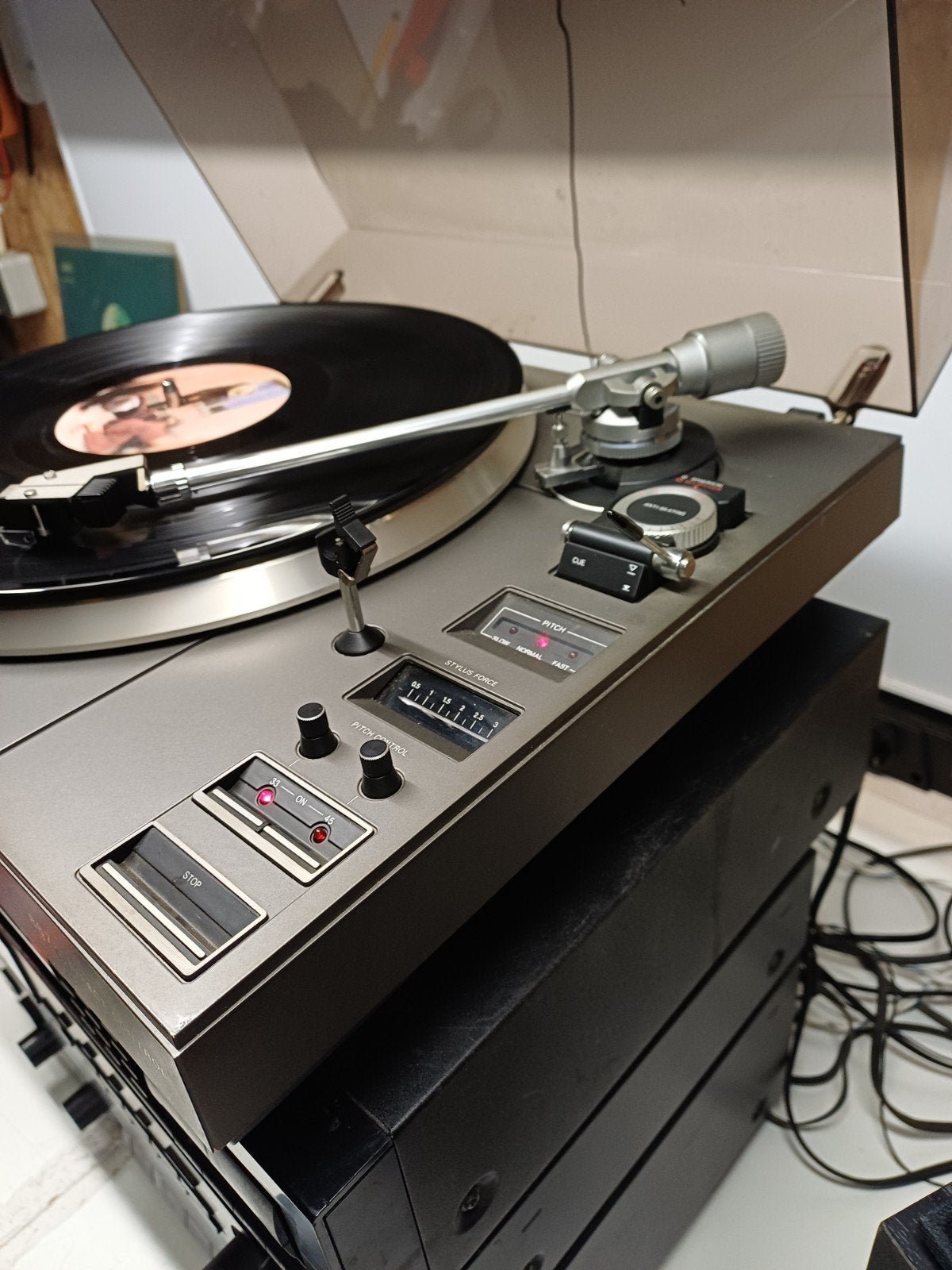 Philips 867 Electronic Direct Control Platenspeler Jaren '70, Audio, Tv en Foto, Platenspelers, Ophalen, Philips, Gebruikt, Pitch-regelaar