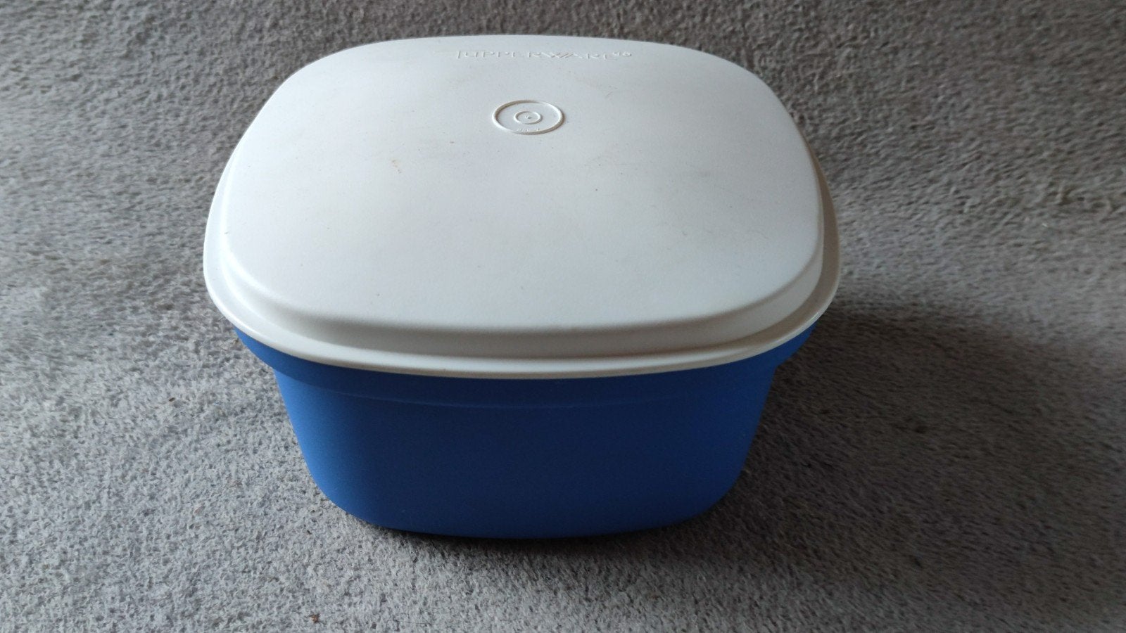 Tupperware serveerwonder - stomer - vergiet - bewaardoos, Gebruikt, Blauw, Ophalen of Verzenden, Met deksel