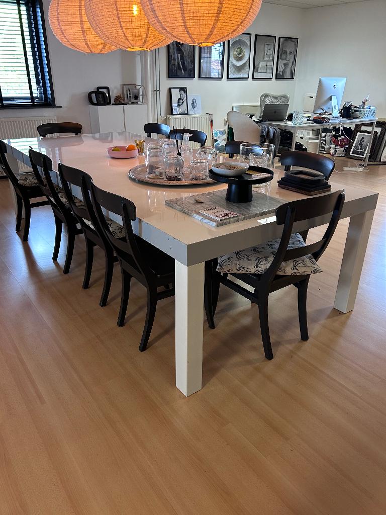 Tafel vergadertafel 3 meter bij 1 meter wit, Ophalen, Gebruikt, 100 tot 150 cm, Overige materialen
