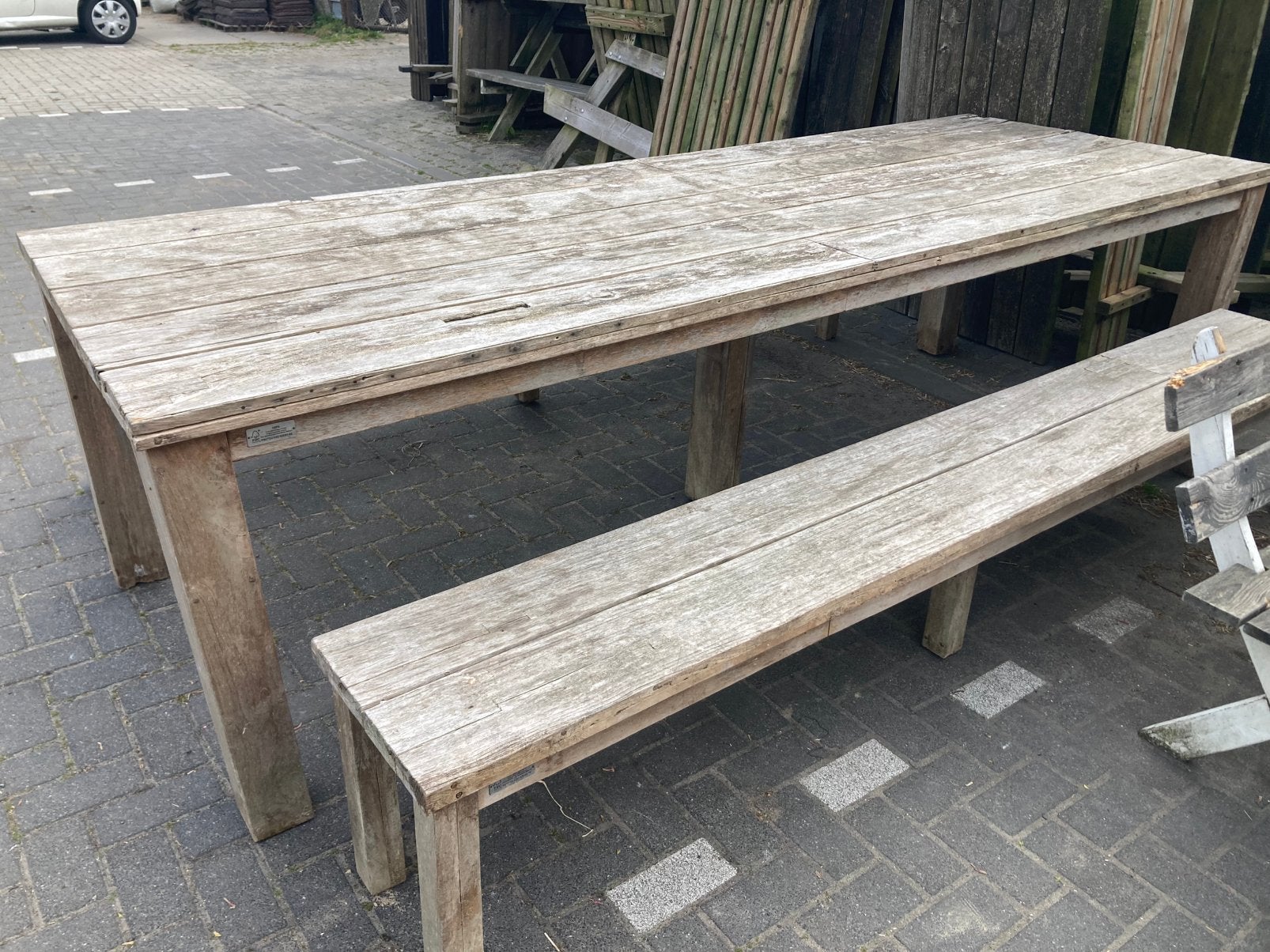 grote partij Picknicktafels van 1,50 tot 3 meter lang, Ophalen, Zo goed als nieuw, Rechthoekig, Kinderpicknicktafel