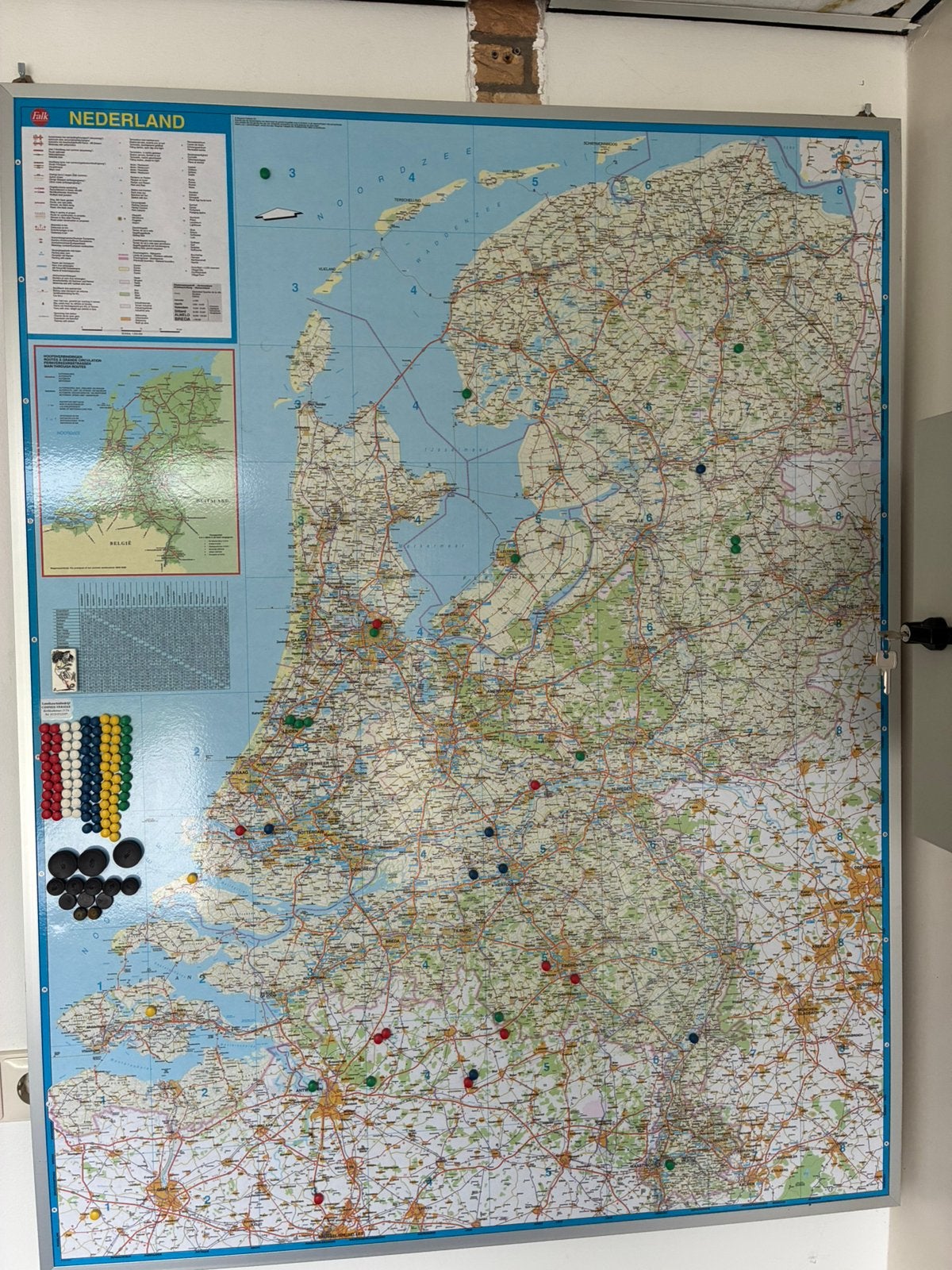 Grote kaart van Nederland (100x130), Ophalen, Zo goed als nieuw