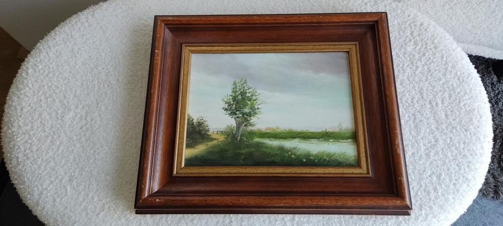 2 Schilderijen van Brandsma - Landschap 34x28 cm, Antiek en Kunst, Kunst | Schilderijen | Klassiek, Ophalen