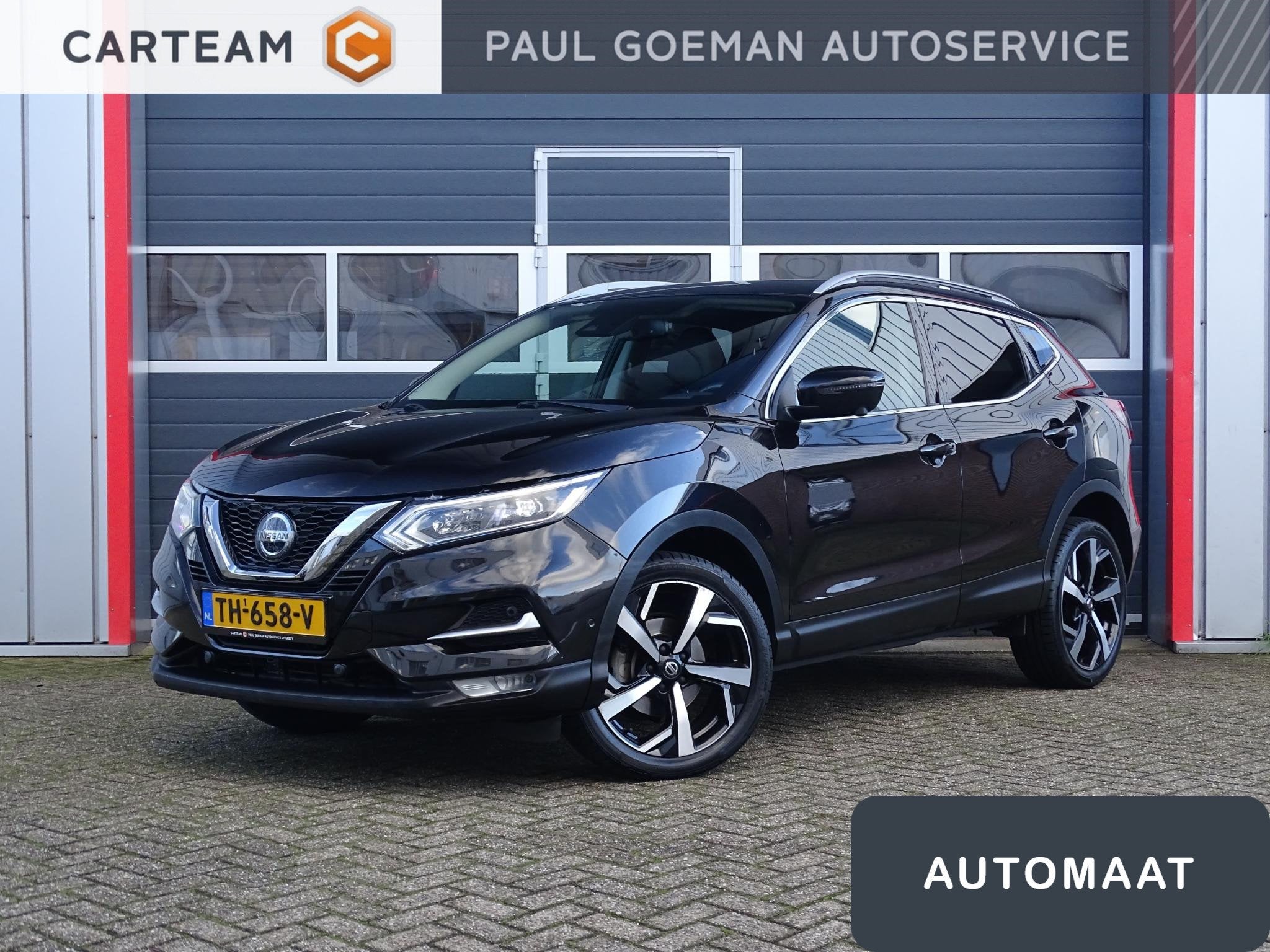 Nissan Qashqai 1.2 Tekna | Parkeer sensoren | Lane Assist |, Auto's, Gebruikt, 4 cilinders, Zwart, Origineel Nederlands