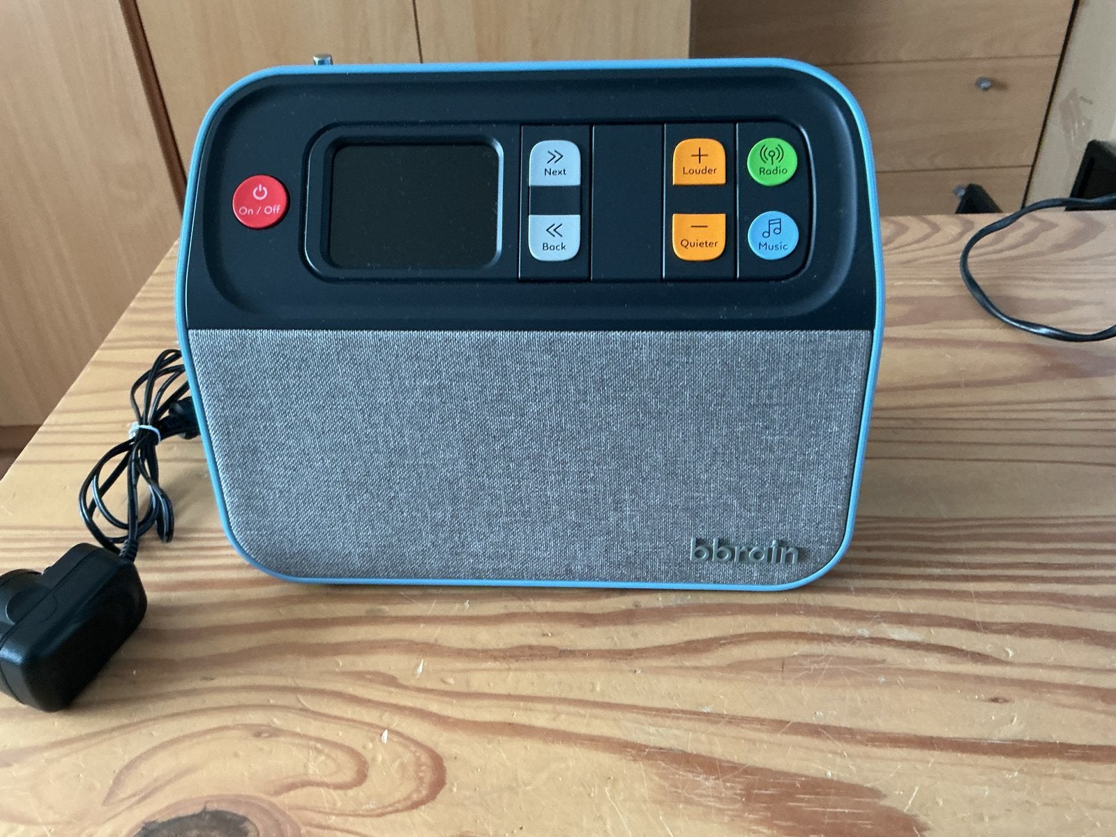 Oerradio Dementie DAB+ radio lichtblauw met USB-stick, Ophalen of Verzenden, Zo goed als nieuw, Radio