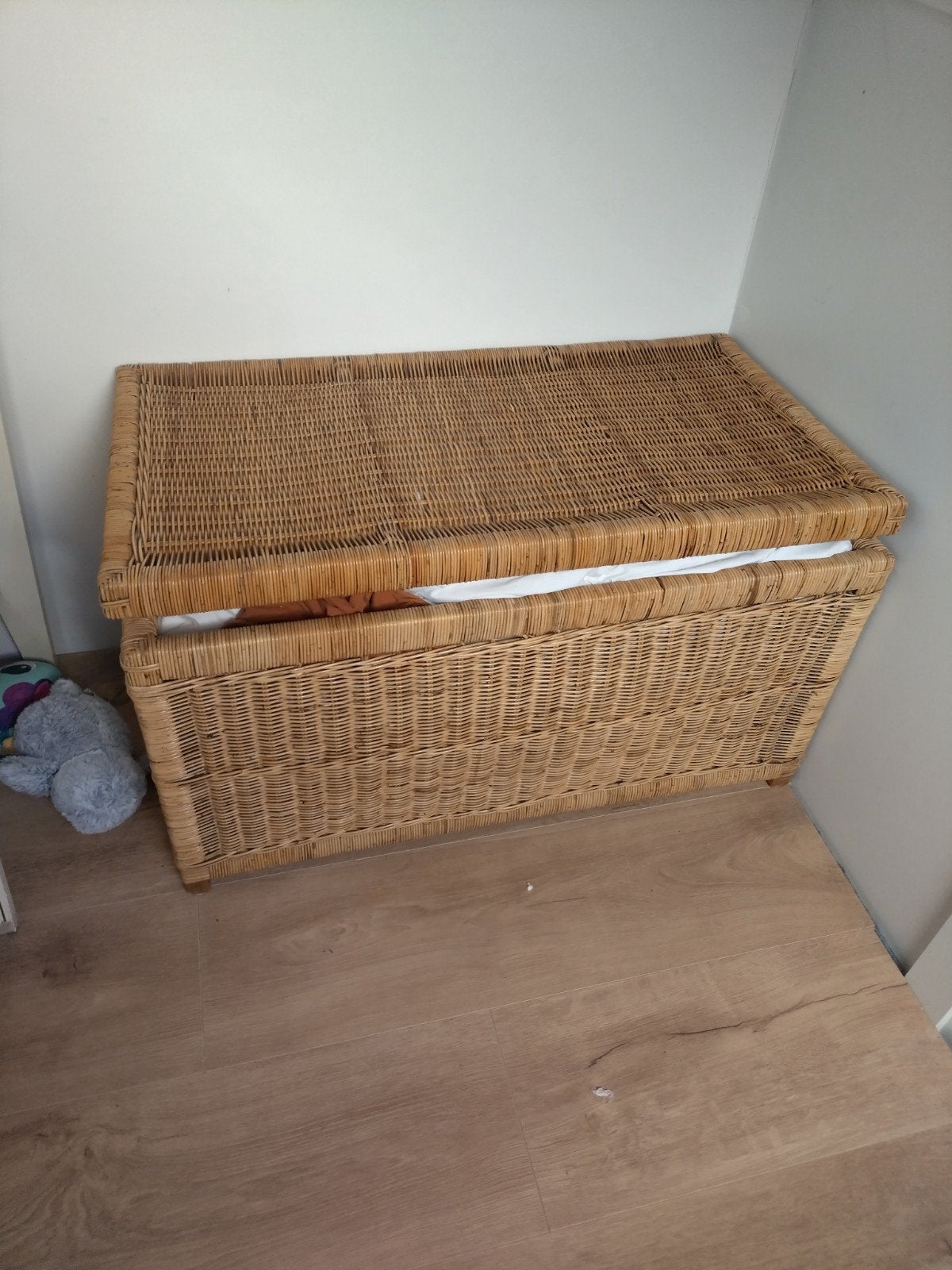 Rieten kist/mand, Huis en Inrichting, Ophalen, 50 tot 100 cm, Minder dan 50 cm