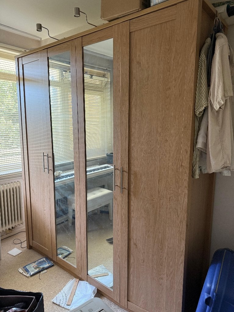 kledingkast met spiegels hang leg kast