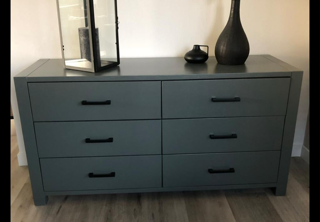 Massief en modern dressoir met 6 lades ladekast, Huis en Inrichting, Kasten | Ladekasten, Ophalen, 5 laden of meer, Zo goed als nieuw