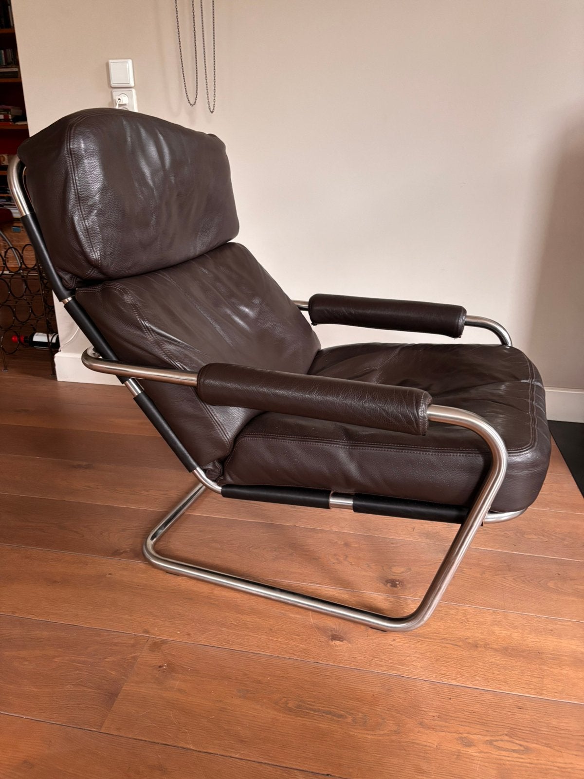 Fauteuil Jan des Bouvrie ‘Mijnheer Oberman’, Huis en Inrichting, Fauteuils, Ophalen, Zo goed als nieuw, 50 tot 75 cm, Leer