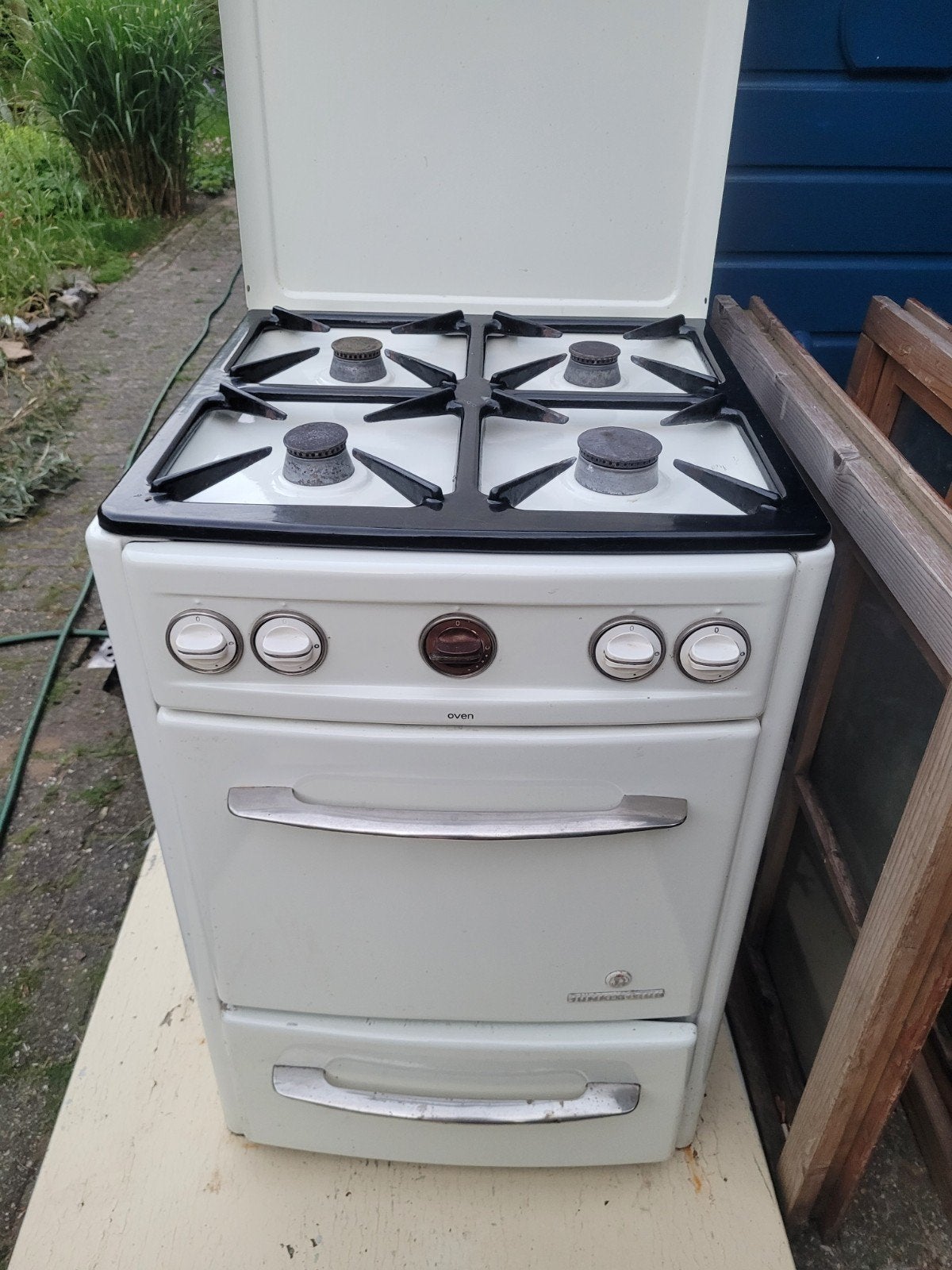 Vintage Jaren '60 Fornuis - Junker & Ruh, Ophalen, Gebruikt, 4 kookzones, Gas
