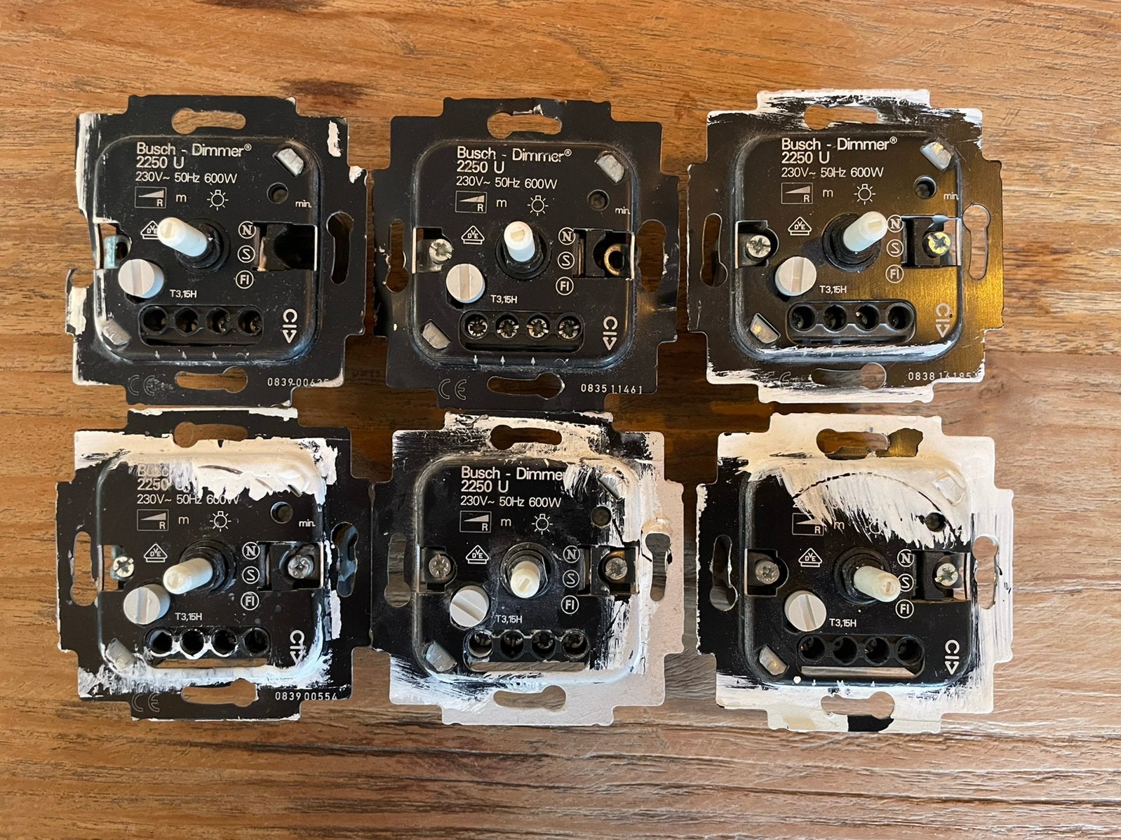 6 Busch-Jaeger 2250U dimmers, Ophalen of Verzenden, Zo goed als nieuw, Schakelaar