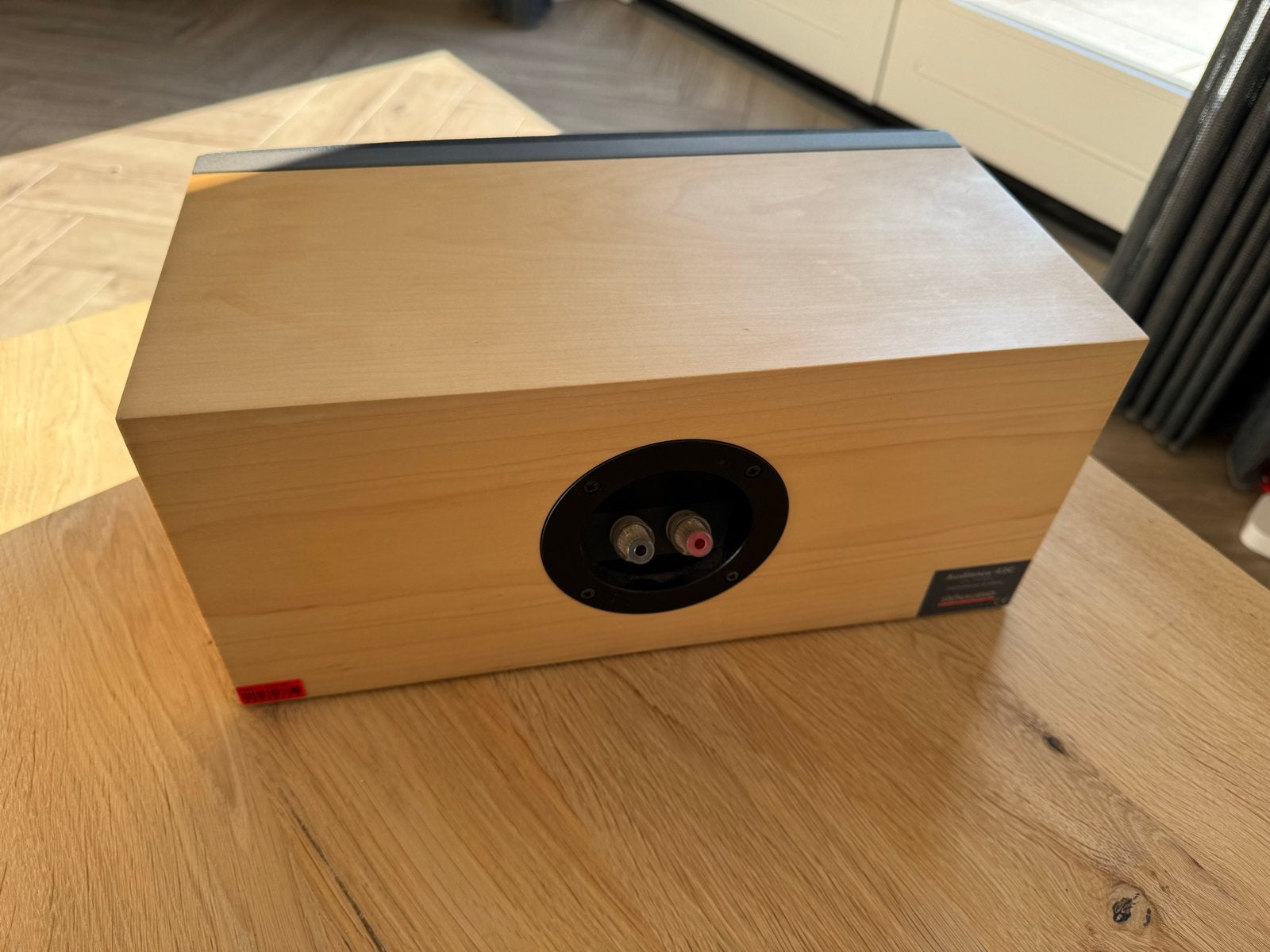 Dynaudio Audience 42 centerspeaker - Maple Wood, Gebruikt, Geschikt voor surround/home cinema, Center speaker, Ophalen