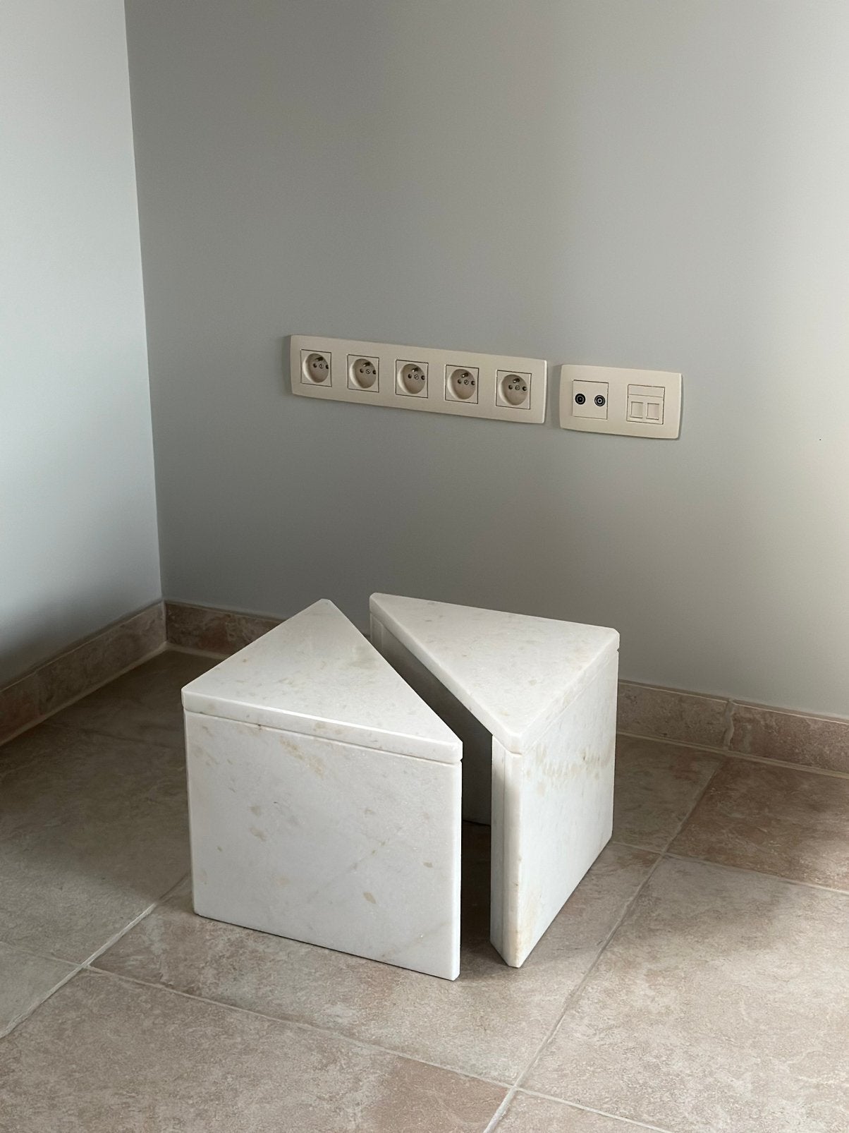 Marble sidetable’s, Ophalen of Verzenden, Zo goed als nieuw