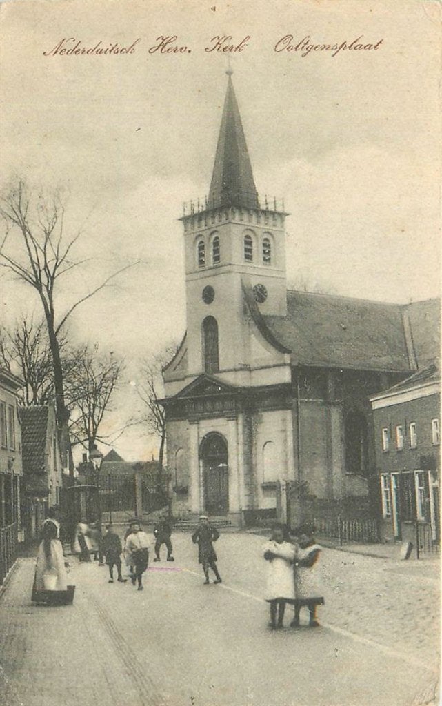 701-376-003 Ooltgensplaat Nederduitsch Herv Kerk, Verzamelen, Ophalen of Verzenden, Voor 1920, Zuid-Holland
