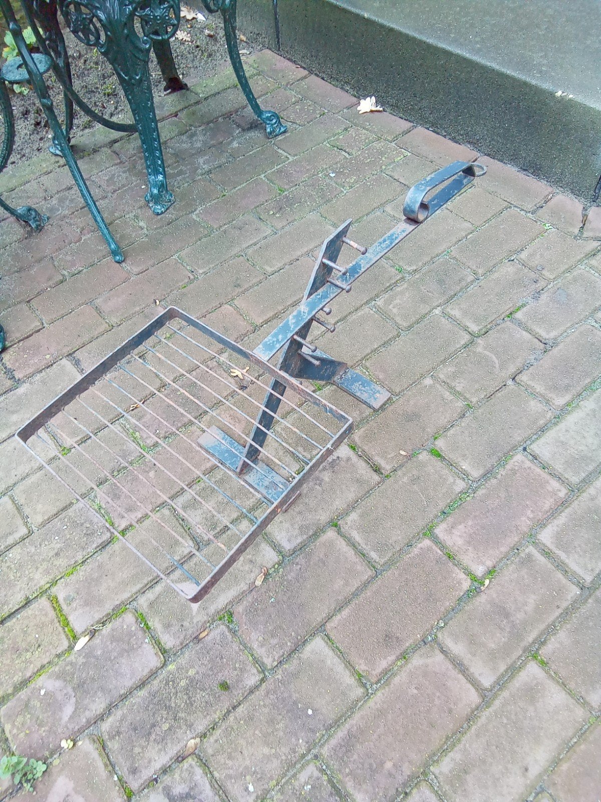 Grill ijzer voor open haard of vuurkorf, Ophalen, Gebruikt, Vrijstaand