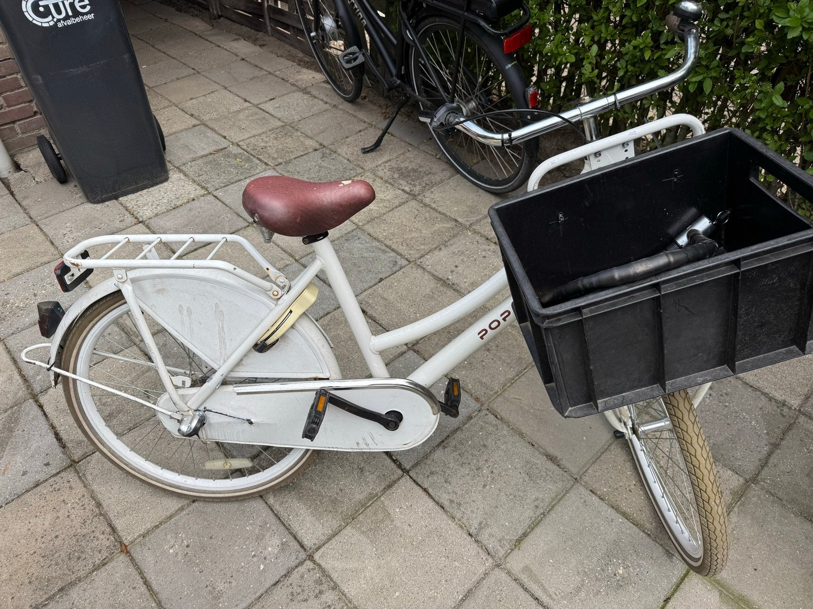 Opknapper Daily Dutch Basic met voordrager halleluja fiets, Terugtraprem, 50 tot 53 cm, Ophalen, Overige merken