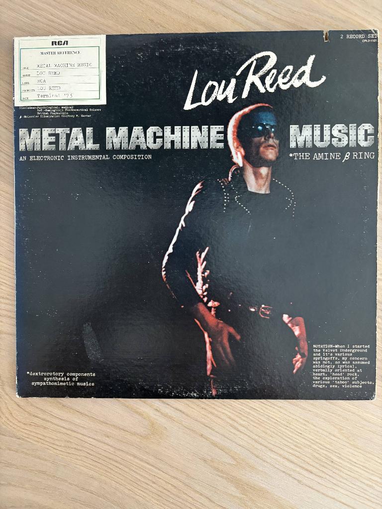 Lou Reed 2LP Metal Machine Music 1975, Inclusief binnenhoes, Ophalen of Verzenden, Gebruikt, 12 inch