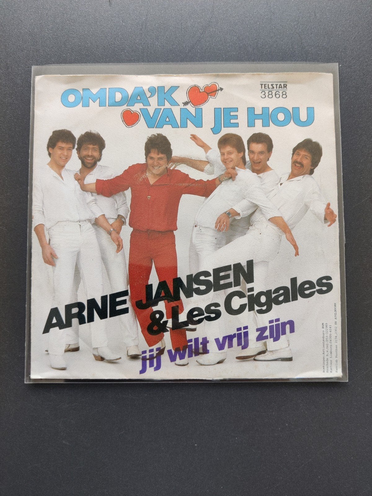 Arne Jansen & Les Cigales - Omda'k van je hou / Jij wil vrij, Ophalen of Verzenden, Zo goed als nieuw, Overige formaten, Levenslied of Smartlap