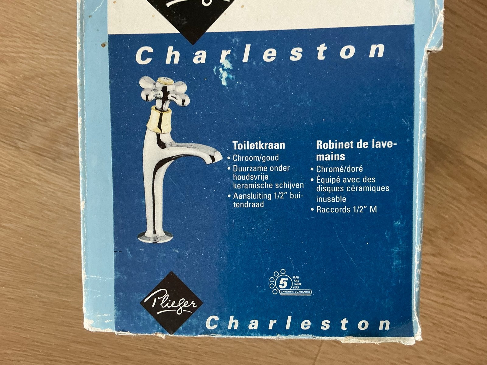 Plieger Charleston Toiletkraan Chroom 1/2" Buitendraad, Ophalen of Verzenden, Nieuw, Chroom, Kraan