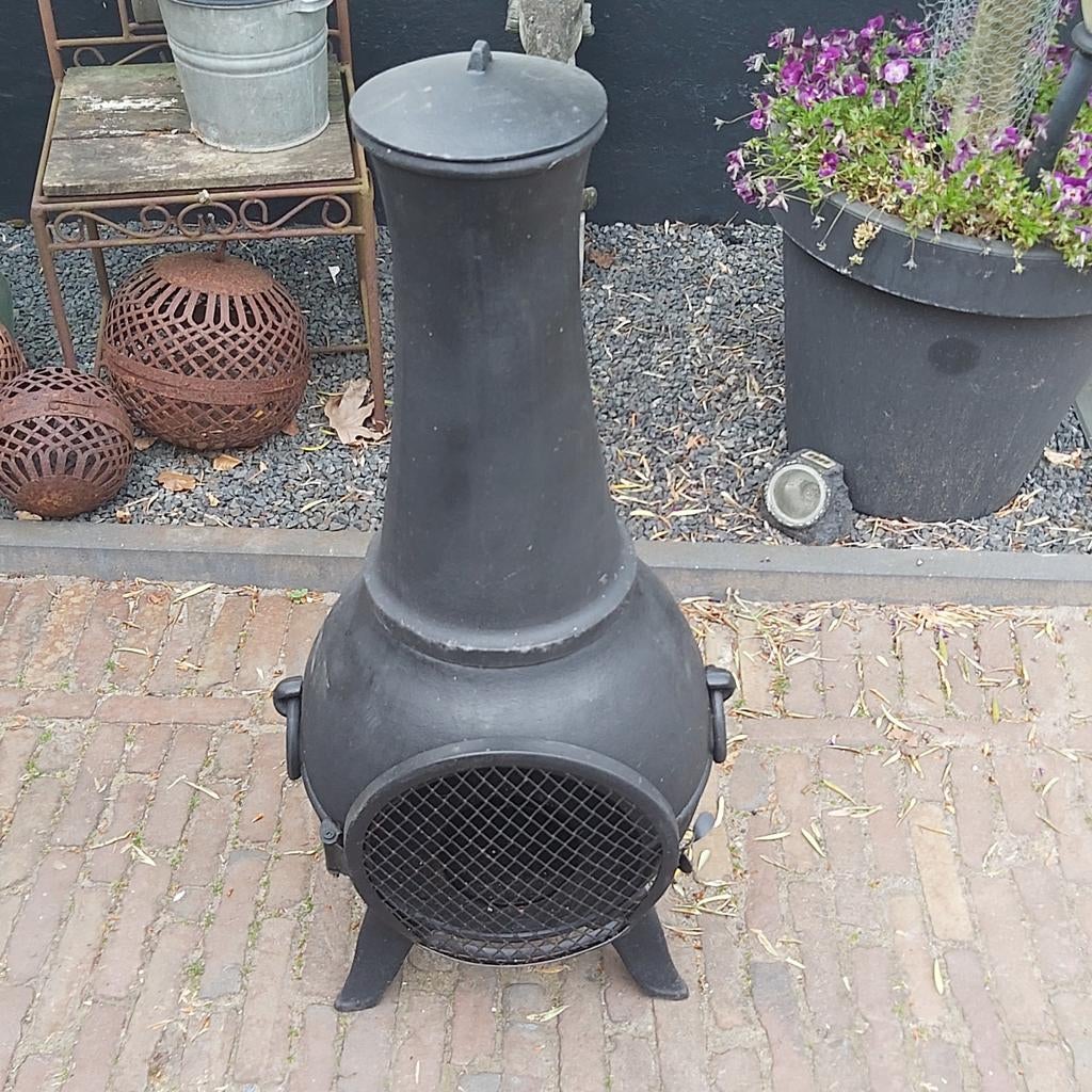 Terras haard Tuinhaard van Gietijzer., Ophalen