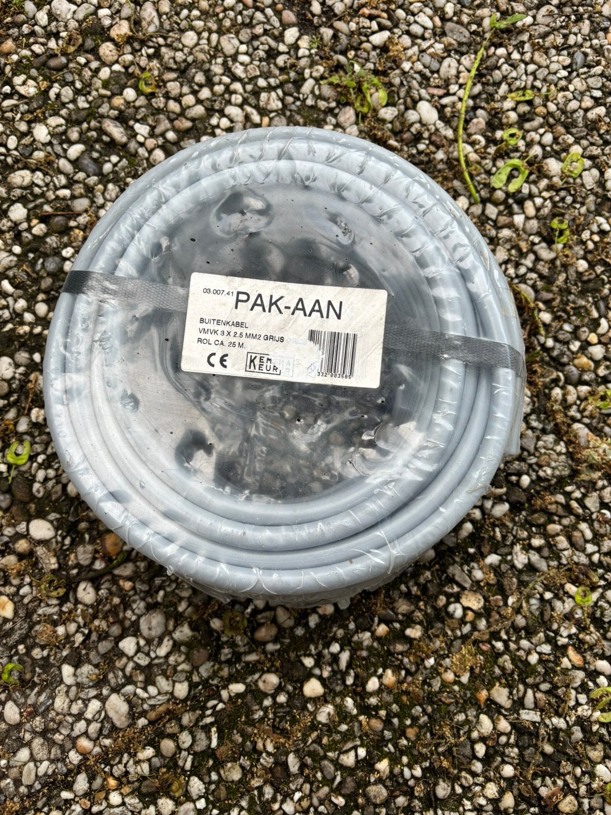 Vmvk 3x2,5 mm2 (25m), Ophalen of Verzenden, Nieuw, Kabel of Snoer