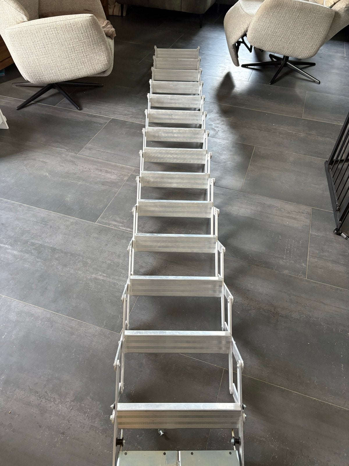 Uitschuifbare aluminium ladder - NIEUW, Ophalen, Zo goed als nieuw, Ladder, Opvouwbaar of Inschuifbaar