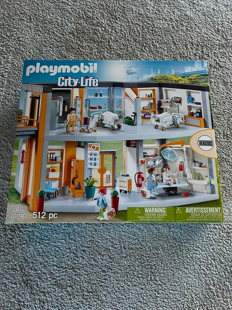 Playmobil Groot Ziekenhuis met Uitbreidingen, Kinderen en Baby's, Speelgoed | Playmobil, Ophalen of Verzenden, Gebruikt, Complete set