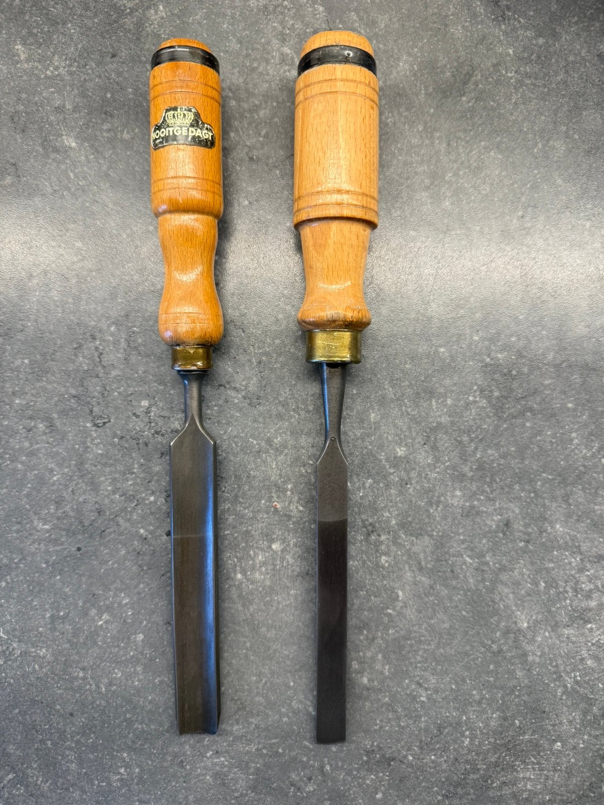 2x Nooitgedagt beitels – vintage beitel & guts – opknappers, Ophalen of Verzenden