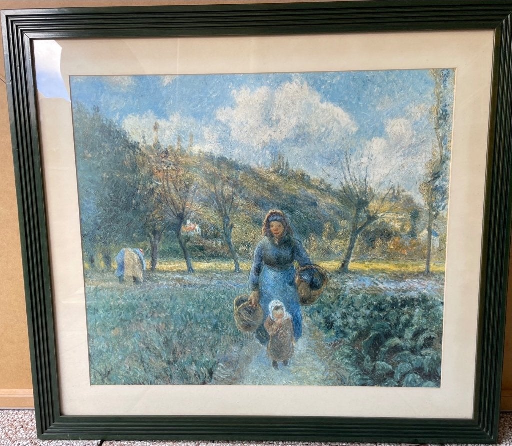 Ingelijste reproductie “In the Vegetable Garden”, Ophalen, 50 – 75, Gebruikt, Schilderij