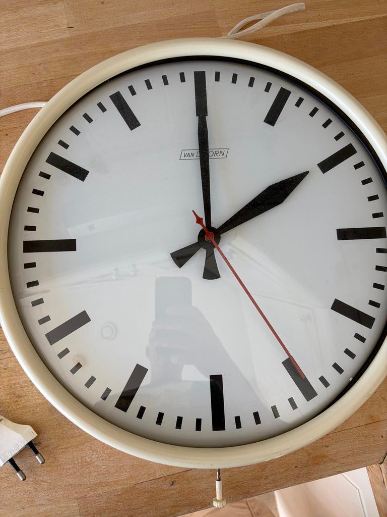Vintage Van Doorn Klok - Industriële Wandklok, Ophalen