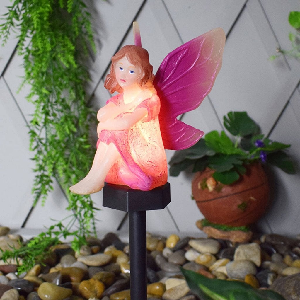 Lichtgevende Engel Tuin Decoratie Solar Lamp Zonlicht Beeld, Tuin en Terras, Verzenden, Nieuw, Kunststof, Engelenbeeld