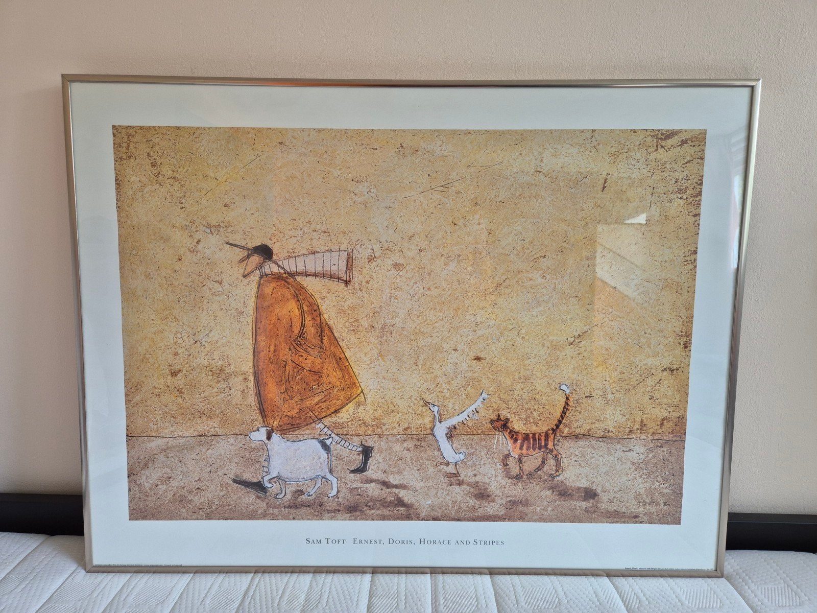 Prent in gouden lijst - schilderij - wanddecoratie, Ophalen, 50 – 75, 75 tot 100 cm, Print