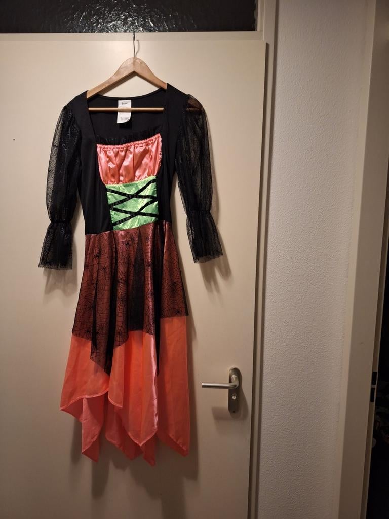 Heksenjurk Halloween Verkleedkleding Maat 36, Ophalen of Verzenden, Nieuw, 170 of groter, Meisje