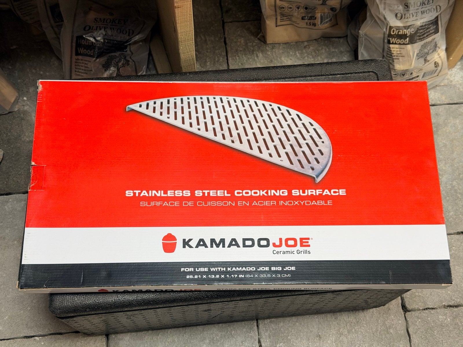 Kamado Joe RVS 1/2 moon grillrooster Big Joe 1 en 3, Tuin en Terras, Ophalen of Verzenden, Nieuw