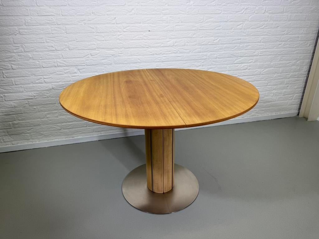 Lasko uitschuifbare tafel met eiken blad, Huis en Inrichting, Tafels | Eettafels, 100 tot 150 cm, Ophalen of Verzenden, Zo goed als nieuw