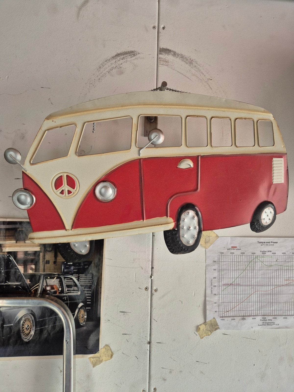 Metalen VW Bus Wanddecoratie - Vintage Stijl, Vintage, Gebruikt, Ophalen of Verzenden, Metaal