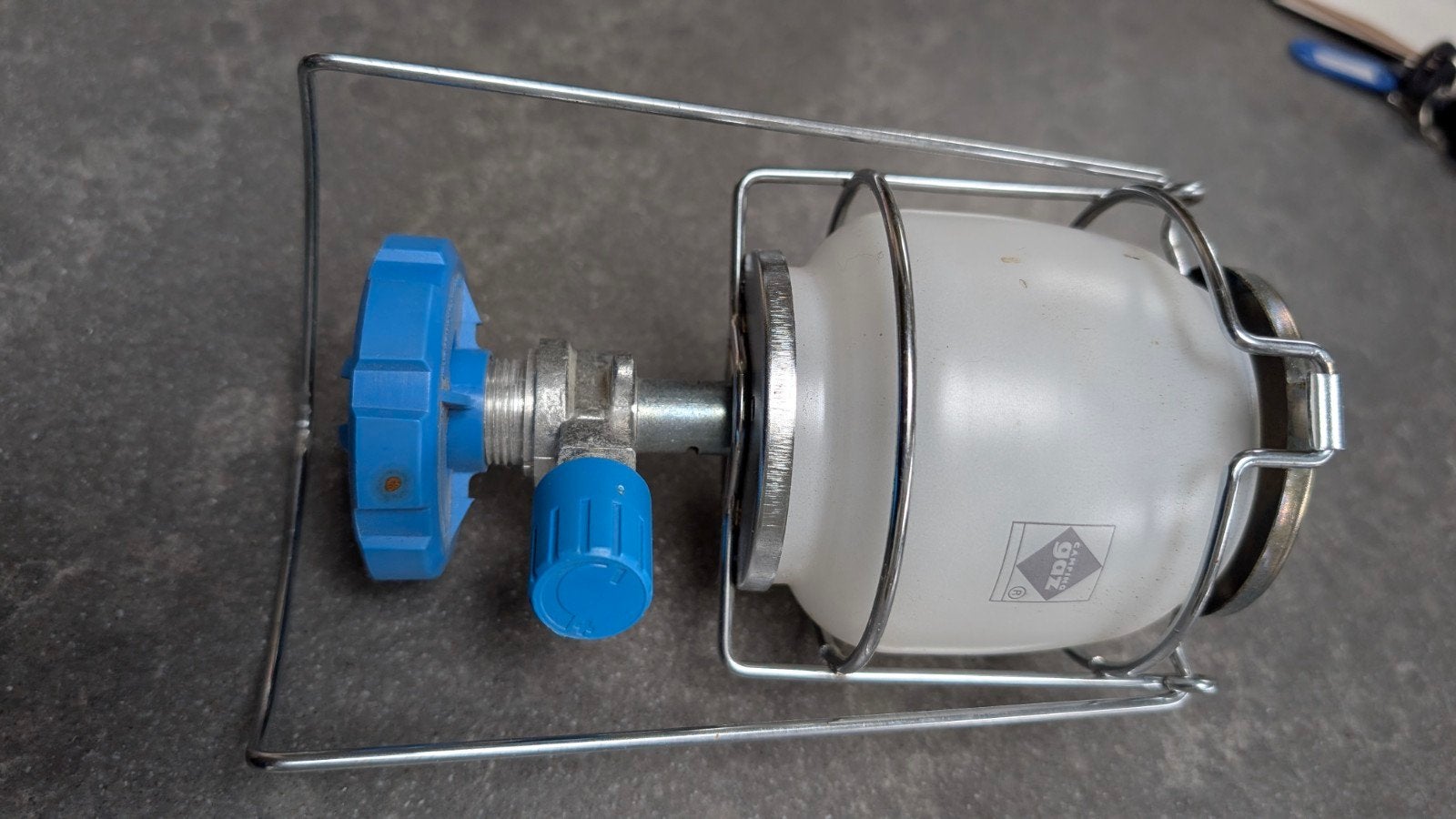 Campinggaz gaslamp CV300/470 systeem met nieuwe kousjes, Ophalen of Verzenden, Gebruikt