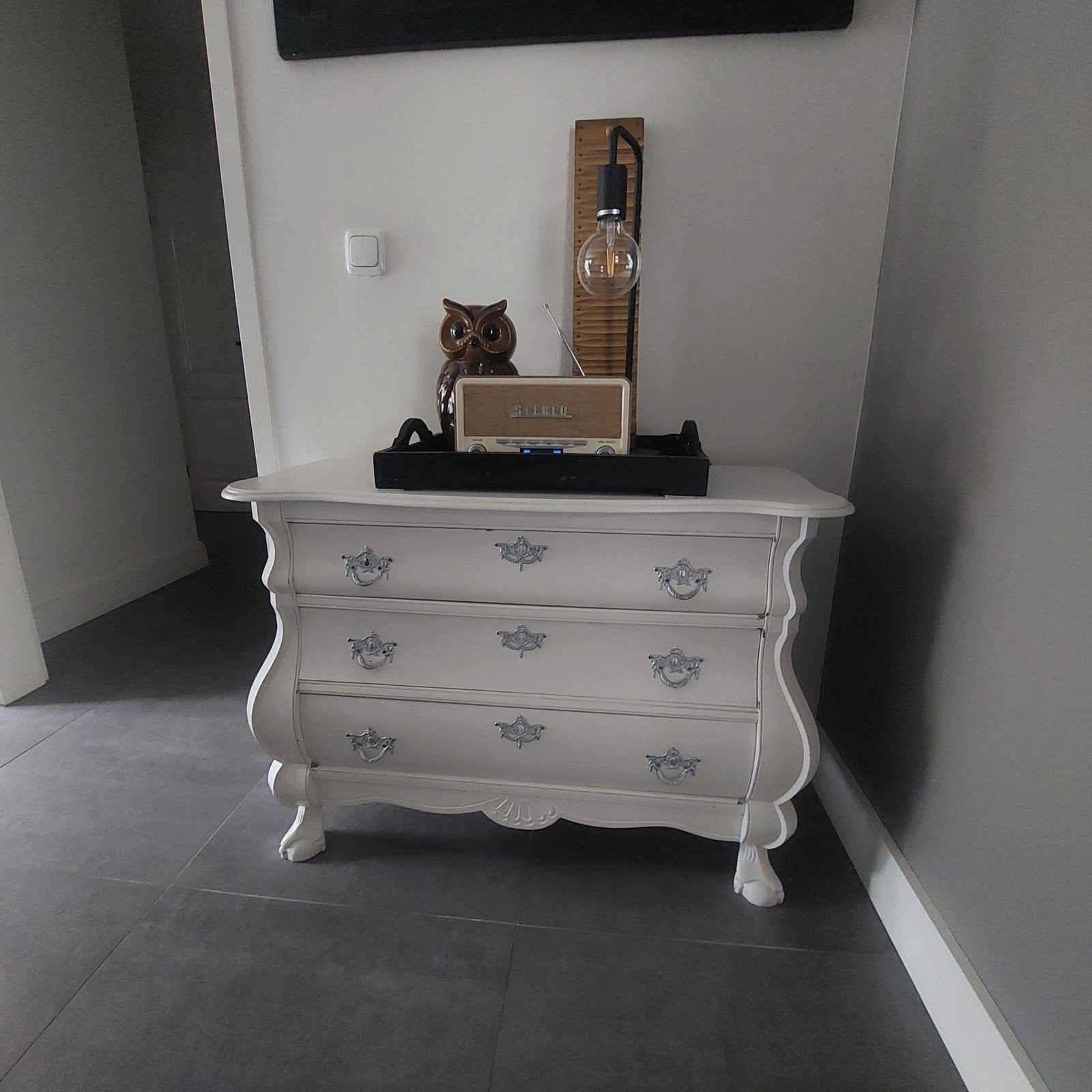 Decoratief 'buikkastje' met lades, Huis en Inrichting, Gebruikt, Klassiek / Brocante, Met lade(s), 25 tot 50 cm