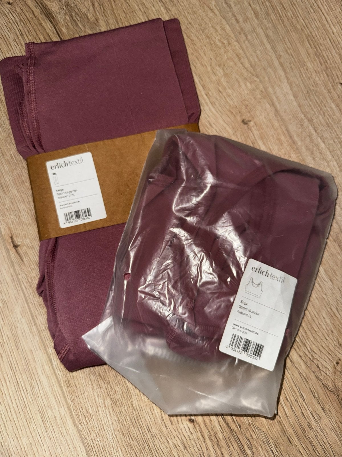 Nieuwe Erlich Textil trainingsset - Legging & Sport BH, Paars, Maat 46/48 (XL) of groter, Nieuw, Ophalen of Verzenden