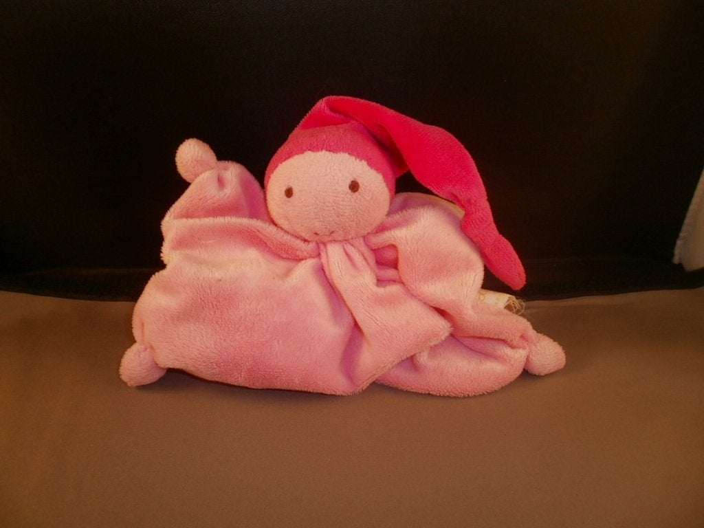 difrax spookje/popje tweekleurig roze velours met puntmuts, Overige merken, Overige karakters, Overige typen, Nieuw