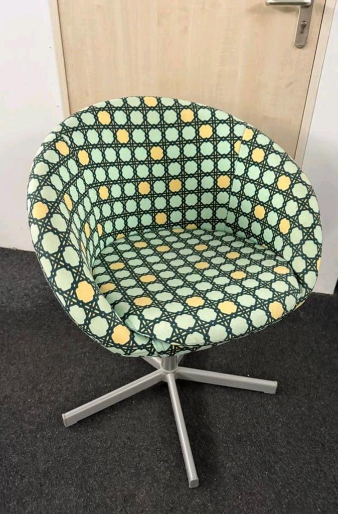 GEZOCHT IKEA Skruvsta bureaustoel - Groen/Geel patroon, Ophalen, Gebruikt, Modern, Speels, Overige kleuren