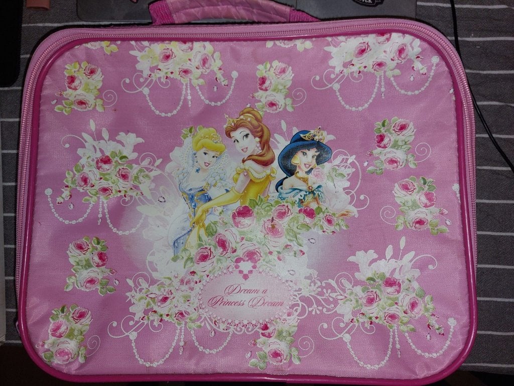 X	Disney Prinsessen Koffer - Roze met Bloemen, Ophalen of Verzenden, Gebruikt